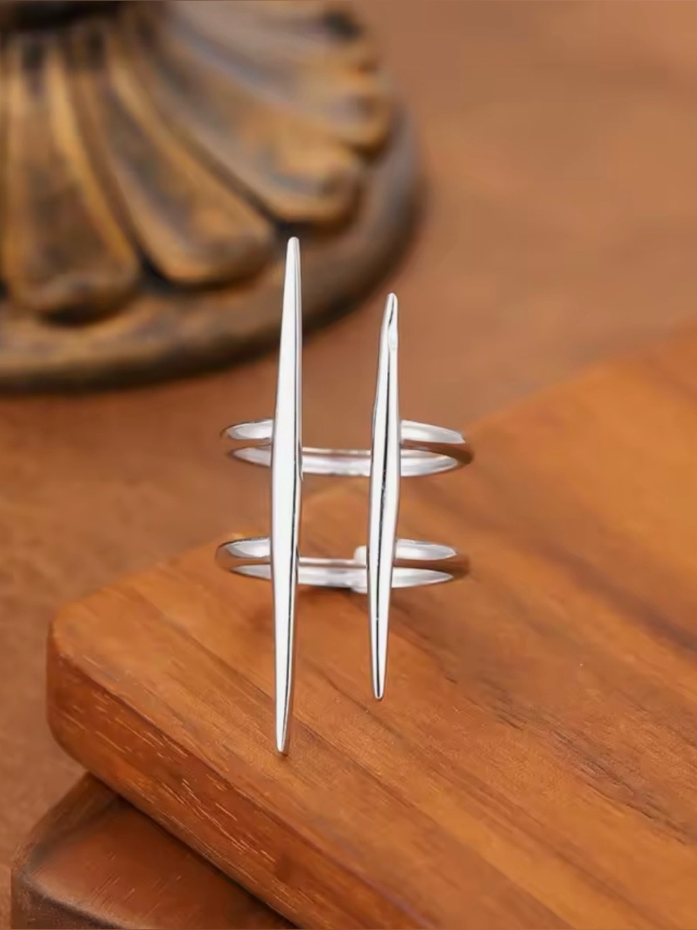3/$40 NWT Statement Ring Silver Stainless Steel